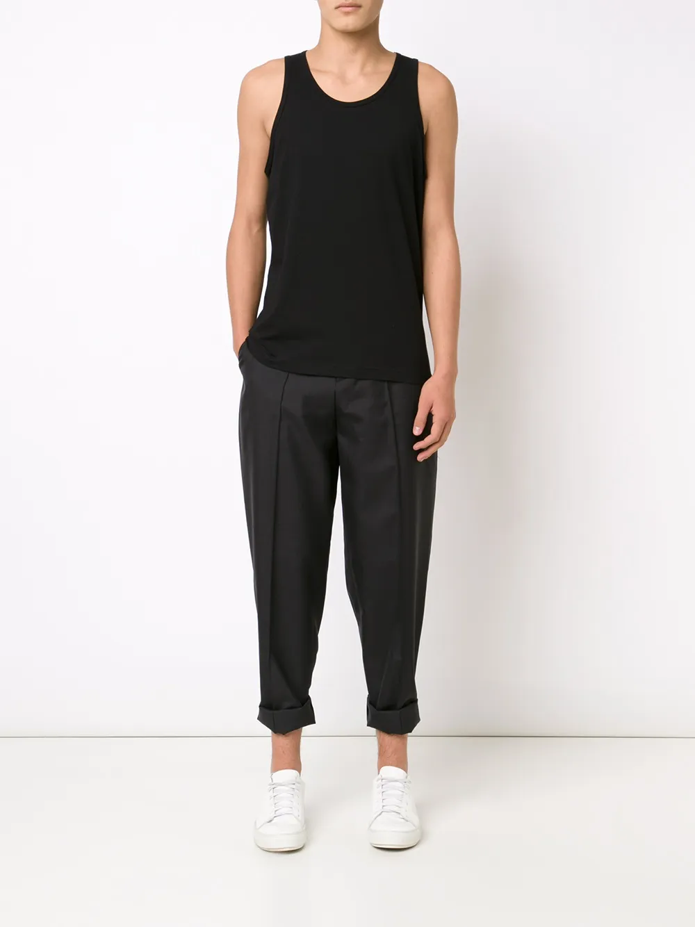 Comme Des Garçons Shirt scoop neck tank top - Zwart