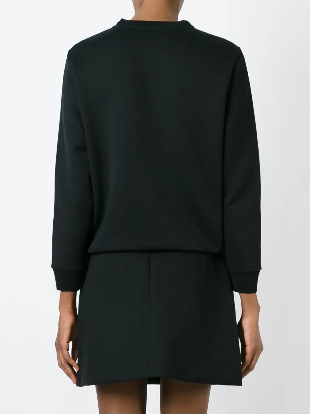 FENDI shearling logo sweatshirt Zwart