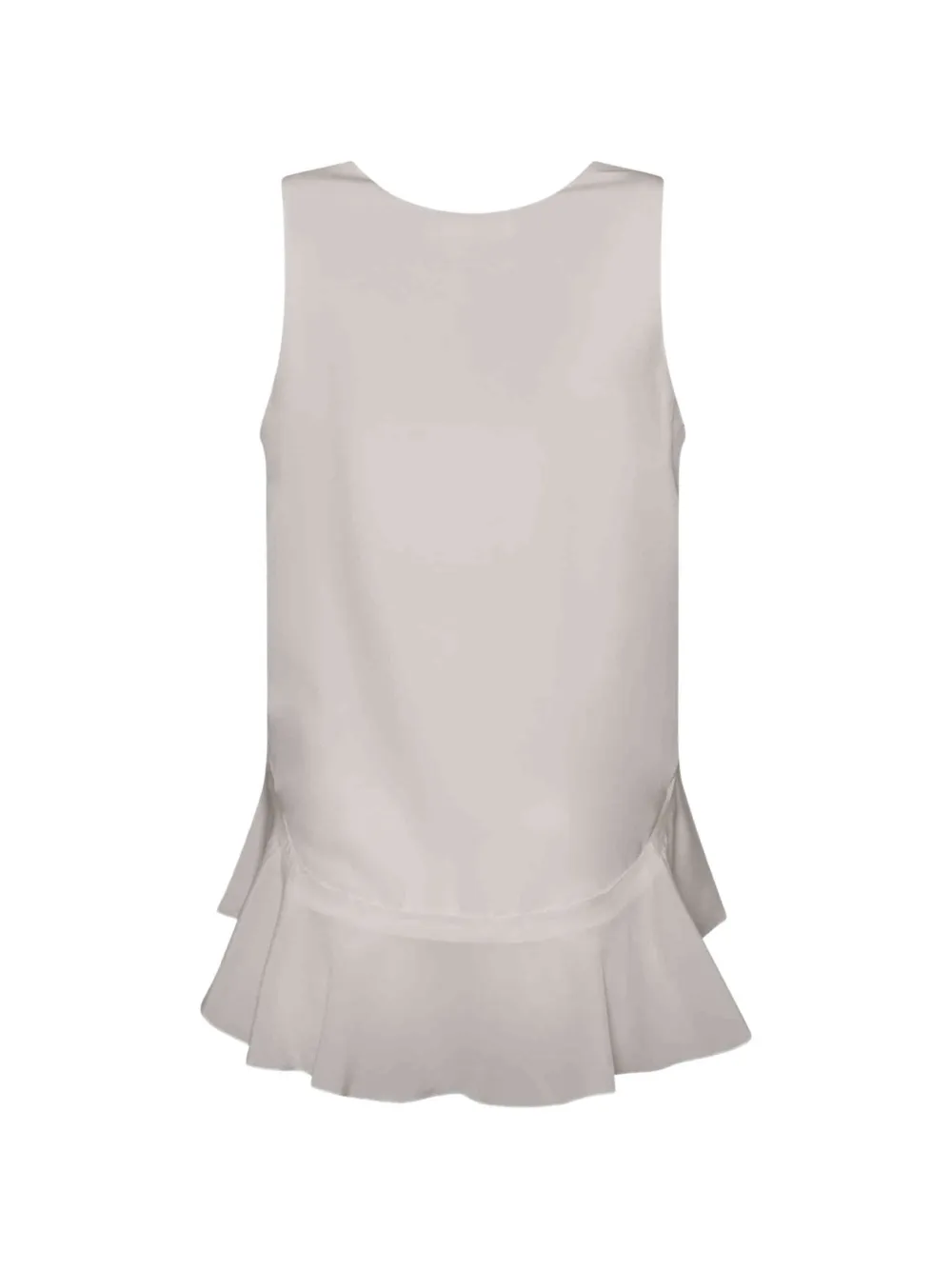  Chloé Seidentop Mit Godet Saum   Weiß 