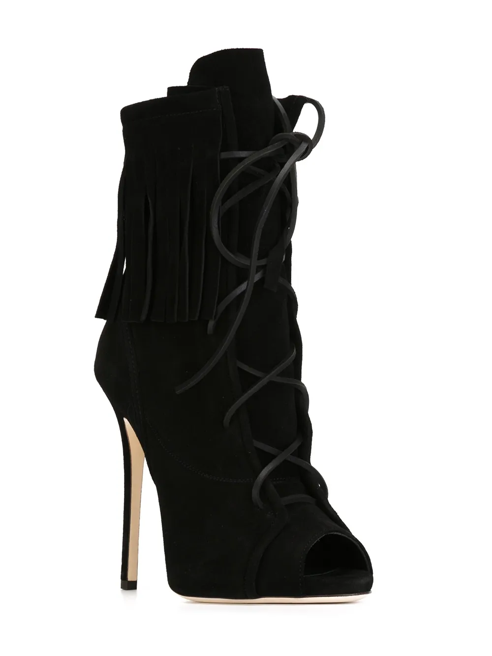 Giuseppe Zanotti fringed boots Zwart