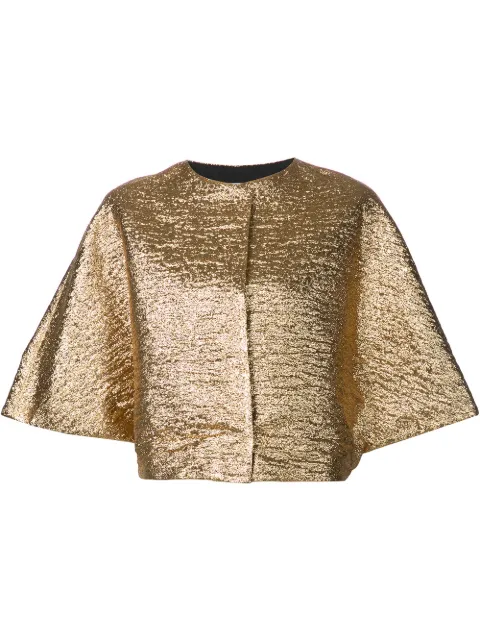 Lanvin wide sleeve metallic top
