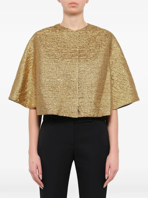 Lanvin wide sleeve metallic top