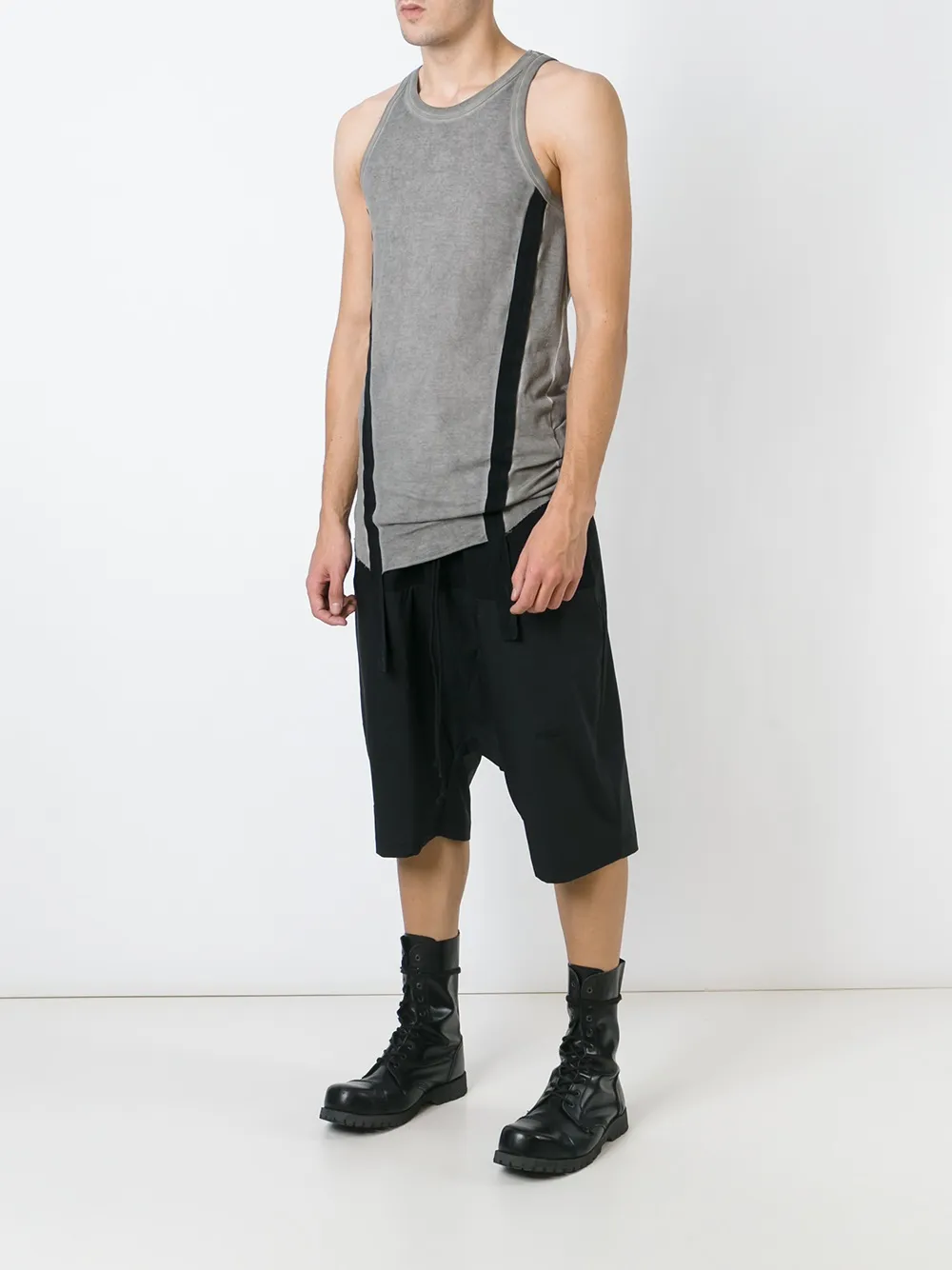 Lost & Found Rooms stripe appliqué tank top - Grijs
