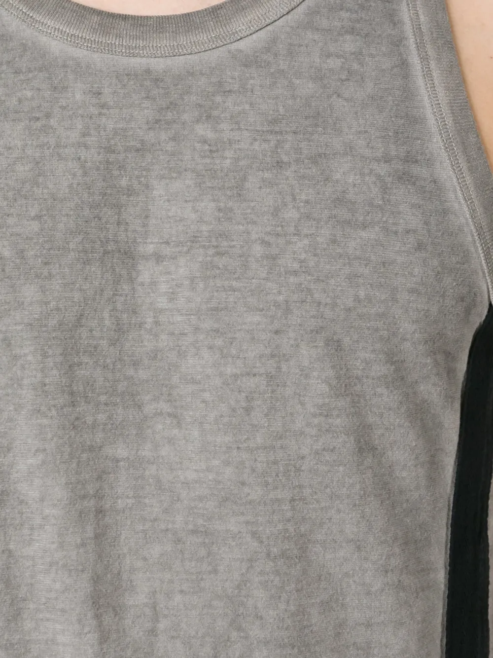Lost & Found Rooms stripe appliqué tank top Grijs