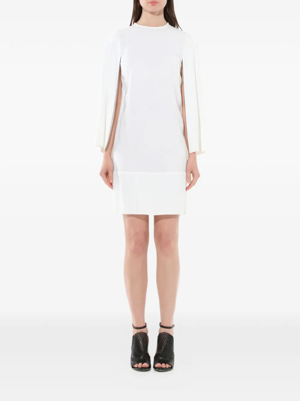 Givenchy crepe slit sleeve dress - Bianco