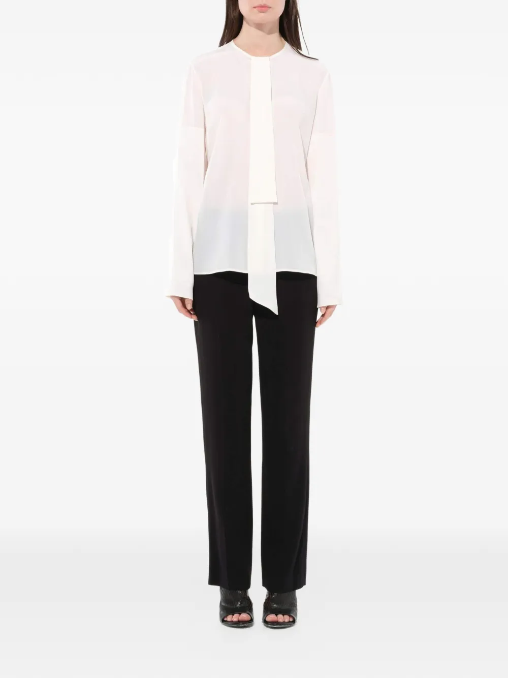  Givenchy Schluppenbluse Aus Seide   Weiß 
