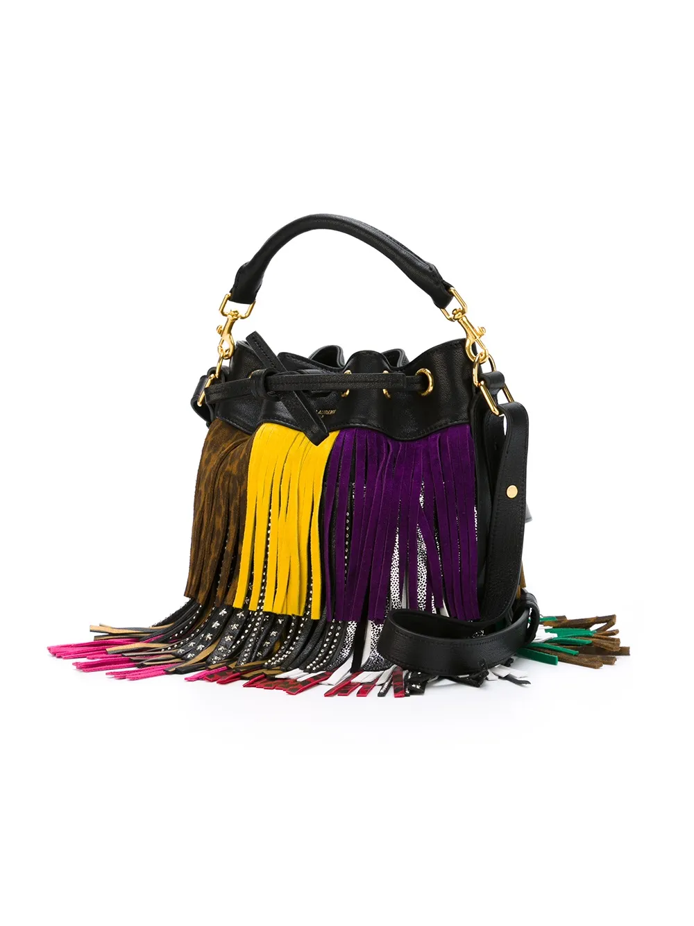Saint Laurent 'emmanuelle' Bucket Bag In Black