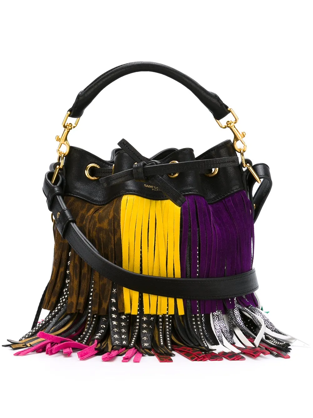 Saint Laurent 'emmanuelle' Bucket Bag In Black