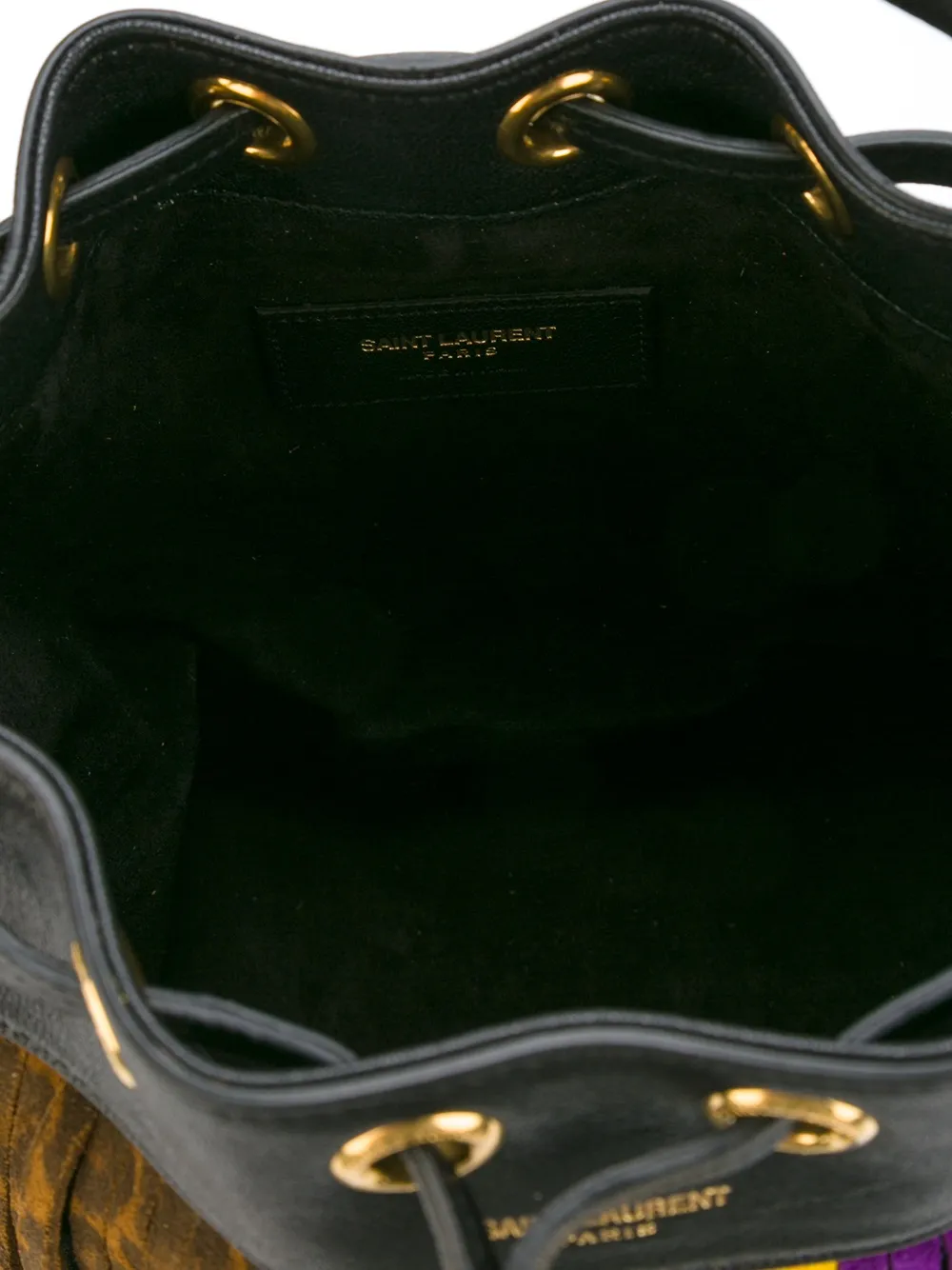 Saint Laurent 'emmanuelle' Bucket Bag In Black