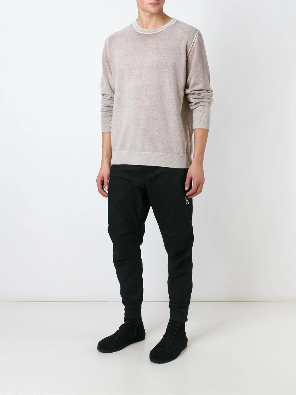 Balmain drop crotch trousers Zwart