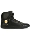 Versace hook & loop strap hi-top sneakers - Black