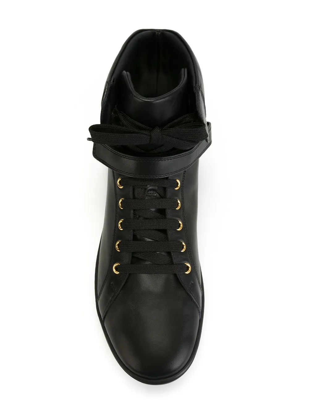 Versace hook & loop strap hi-top sneakers Black