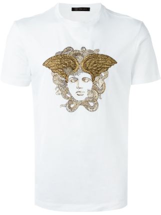 Versace Embroidered Medusa T-shirt - Farfetch