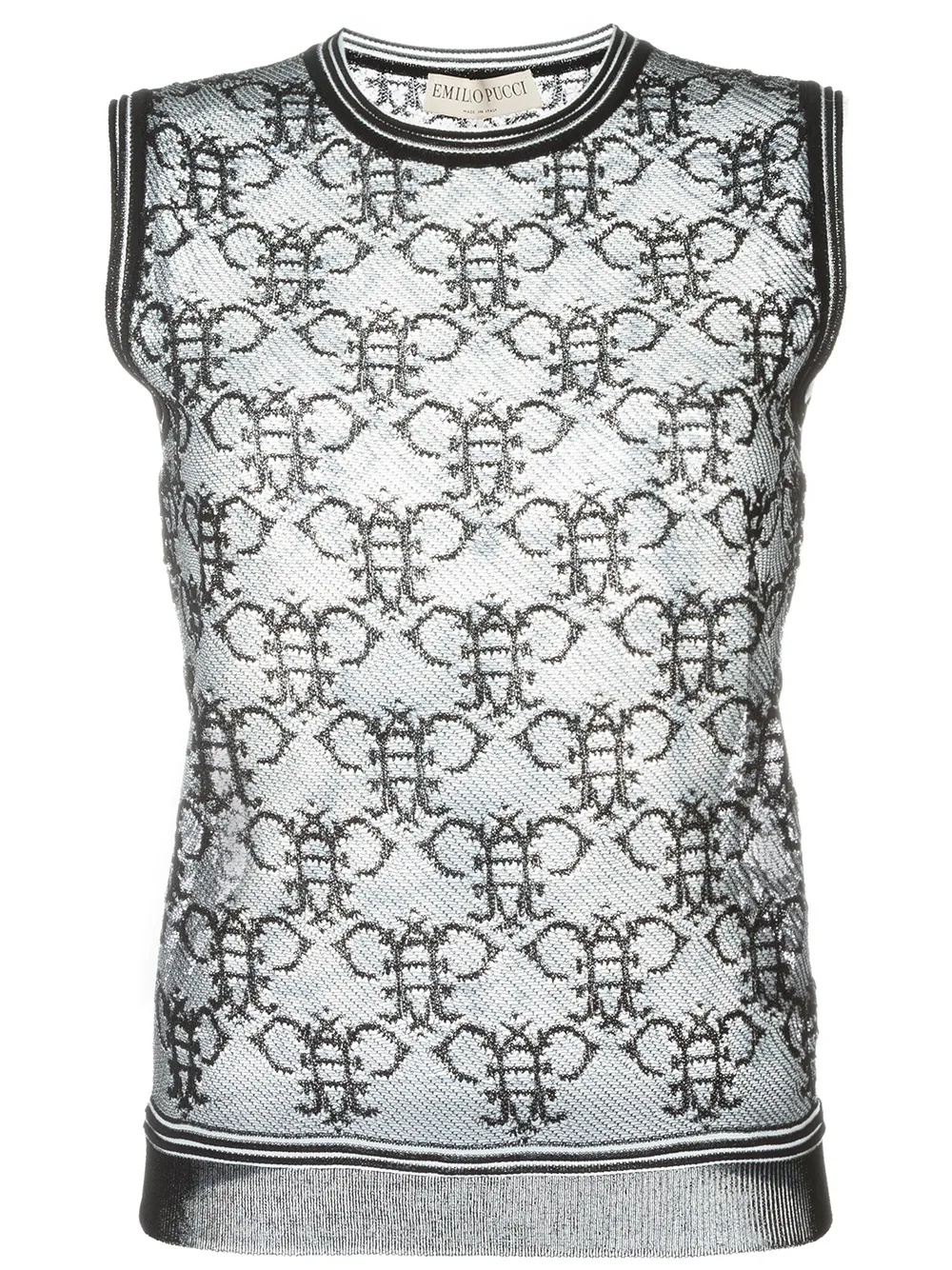 sheer logo tank top