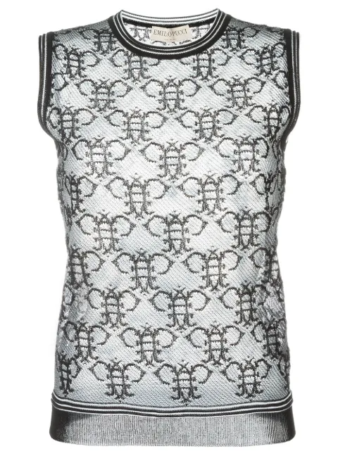 PUCCI sheer logo tank top