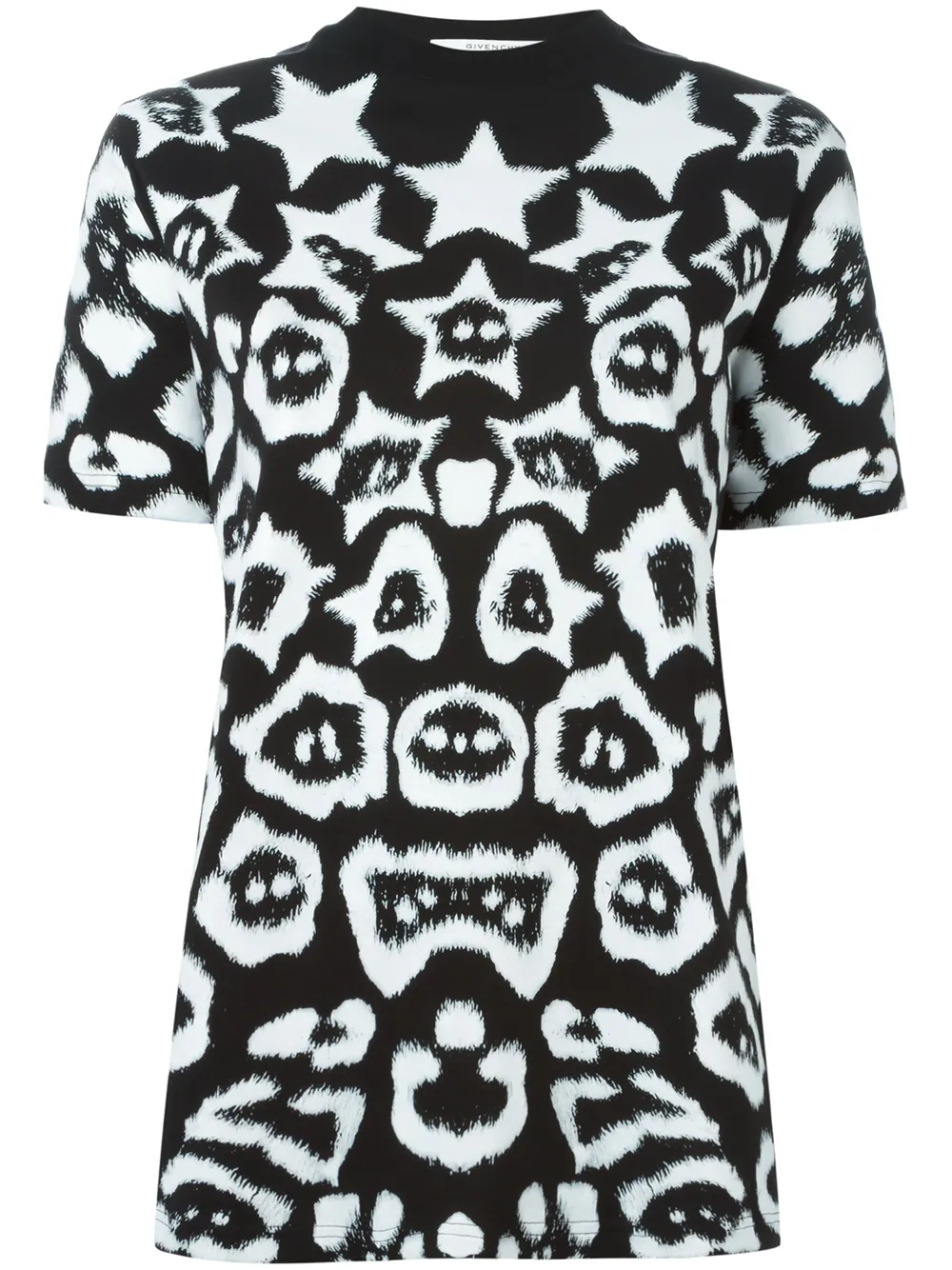 Givenchy star and lepoard print T-shirt - Nero