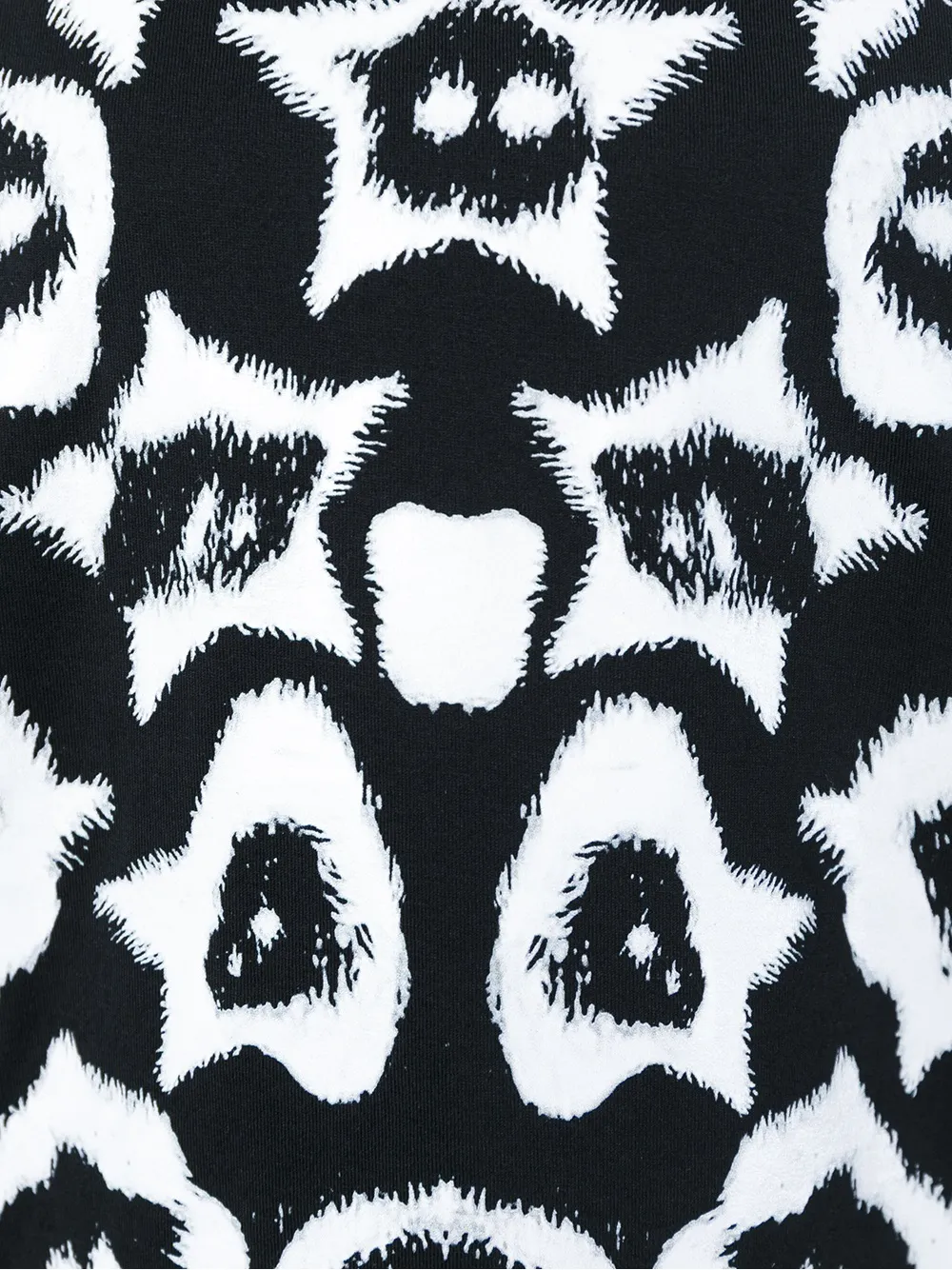 Givenchy star and lepoard print T-shirt Zwart
