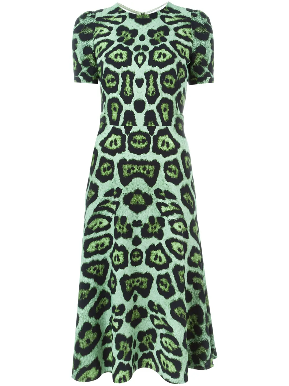 Givenchy leopard print A-line dress - Verde