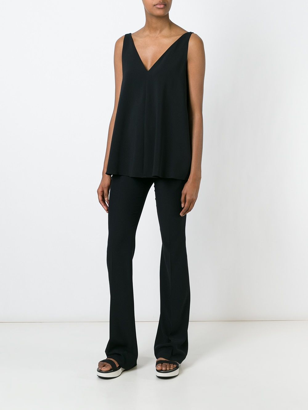 Stella McCartney v-neck blouse - Zwart