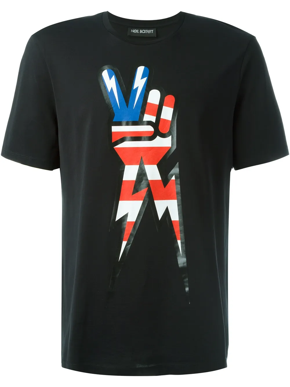 Neil Barrett peace sign print T-shirt - Nero