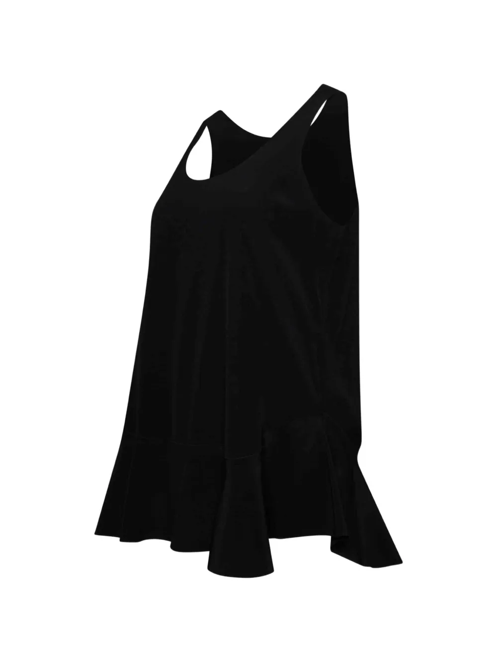  Chloé Top Mit Schößchen   Schwarz 