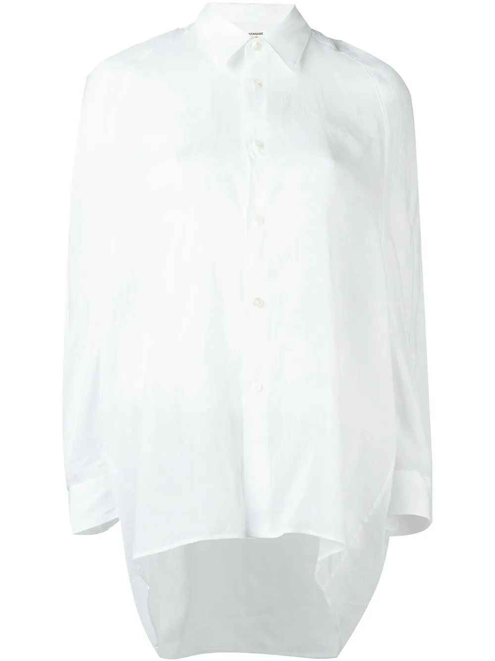 Junya Watanabe Semi-transparentes Oversized-Leinenhemd - Weiß