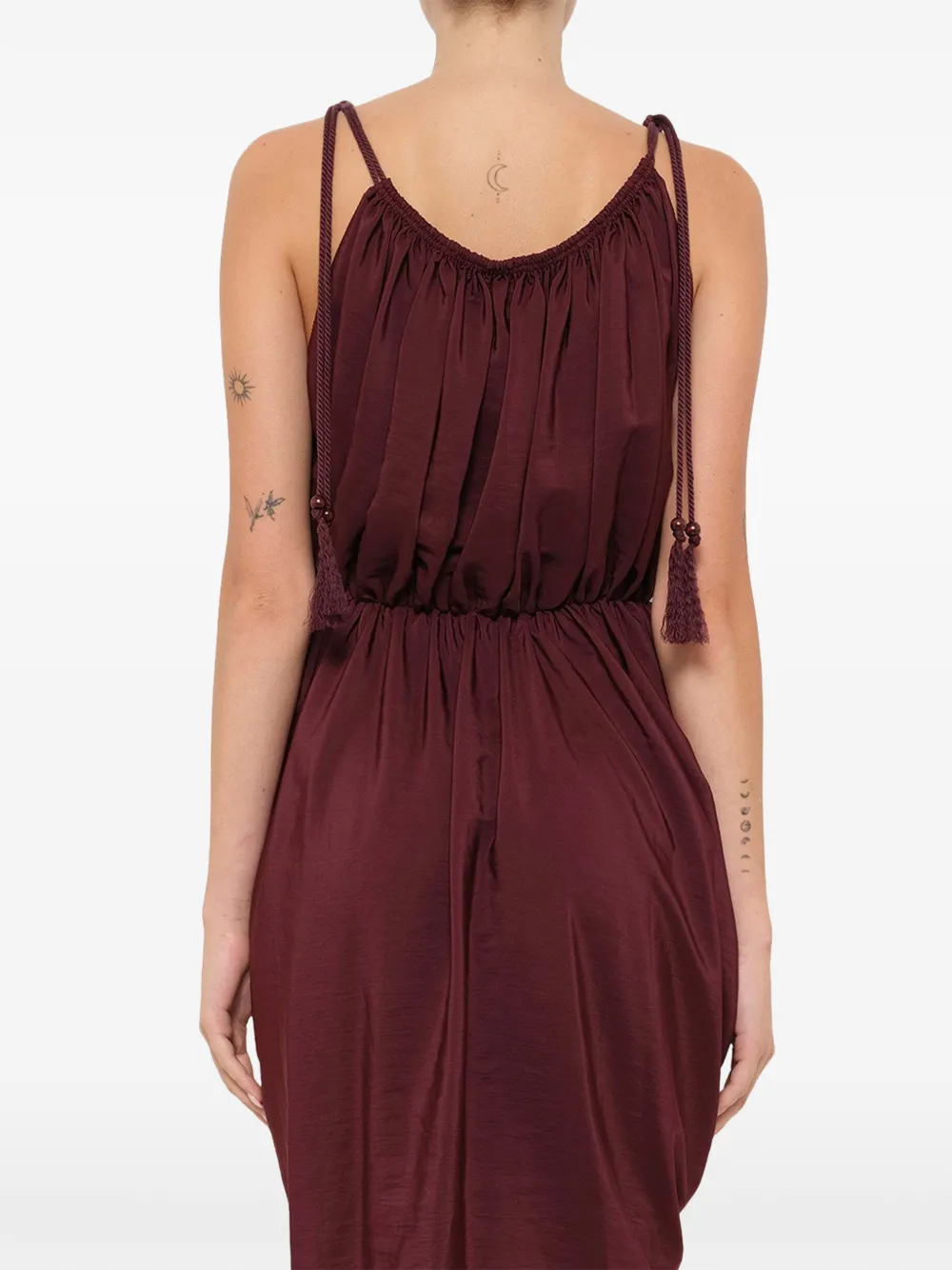 Lanvin Gedrapeerde jurk met kwastje Roze