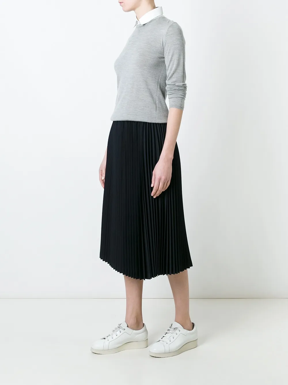  Comme Des Garçons Girl Pleated Midi Skirt - Blue 