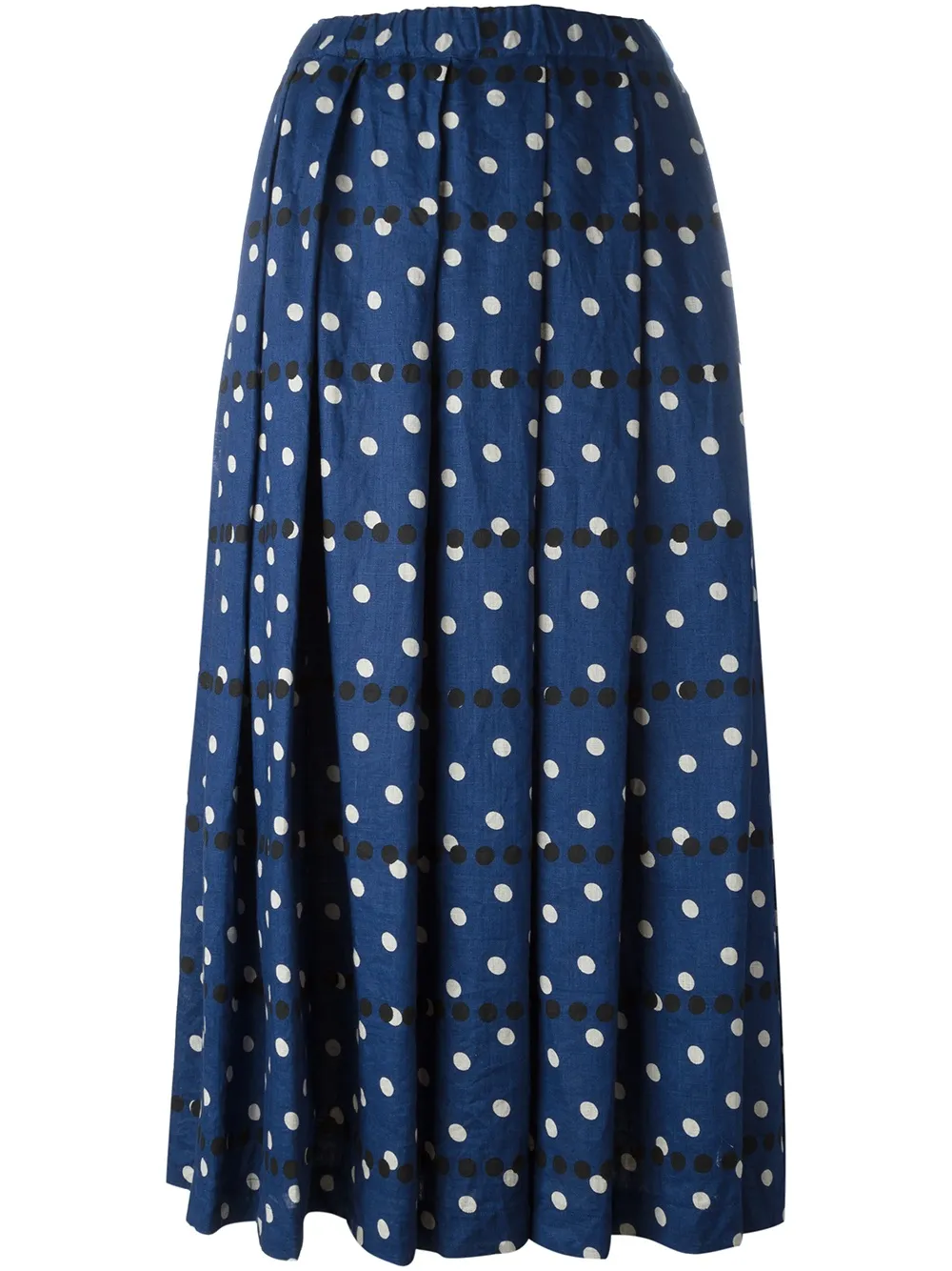 Comme Des Garçons Comme Des Garçons polka-dot pleat skirt - Blue
