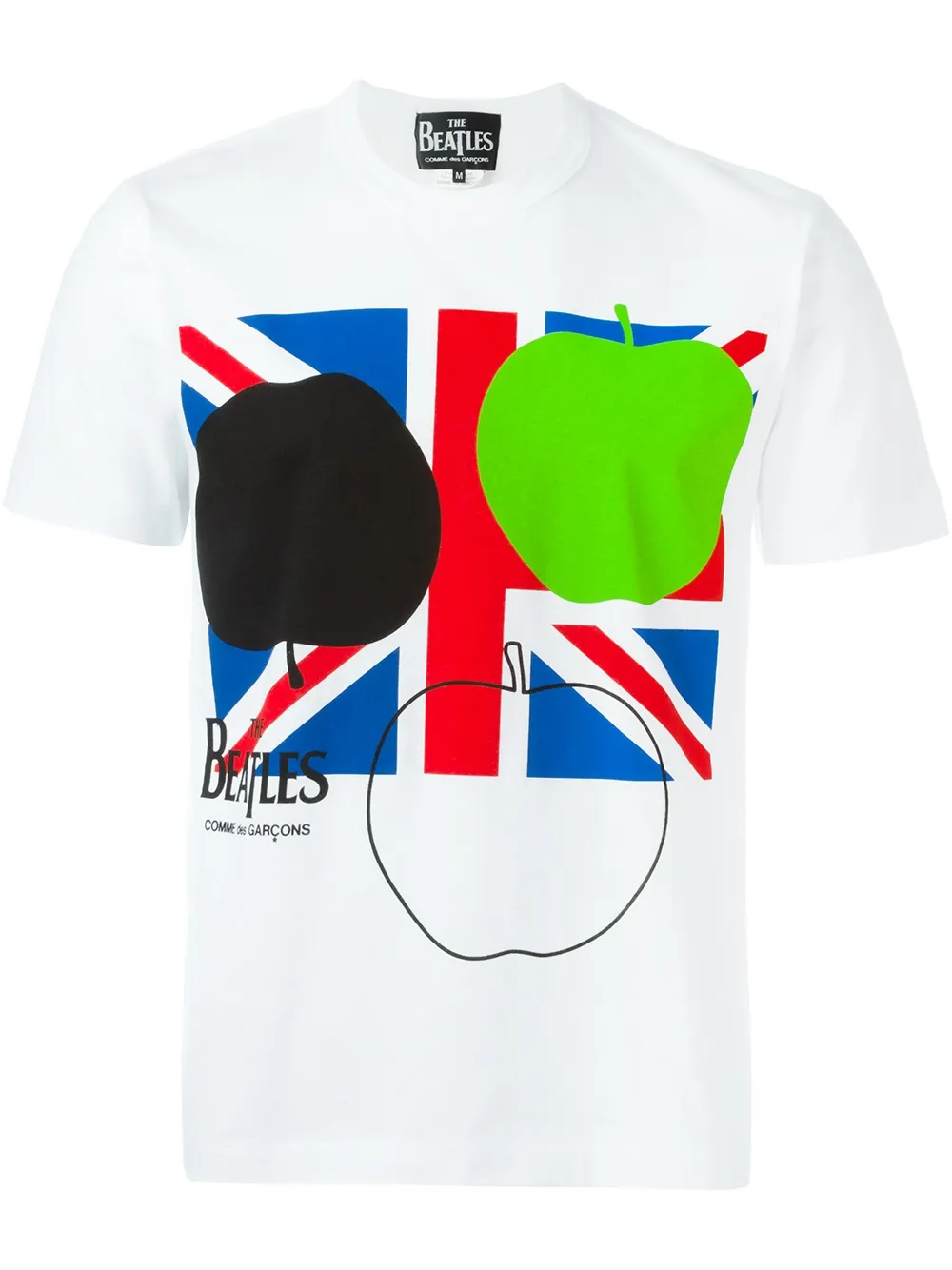 The Beatles X Comme Des Garçons Union Jack T-shirt met print Wit