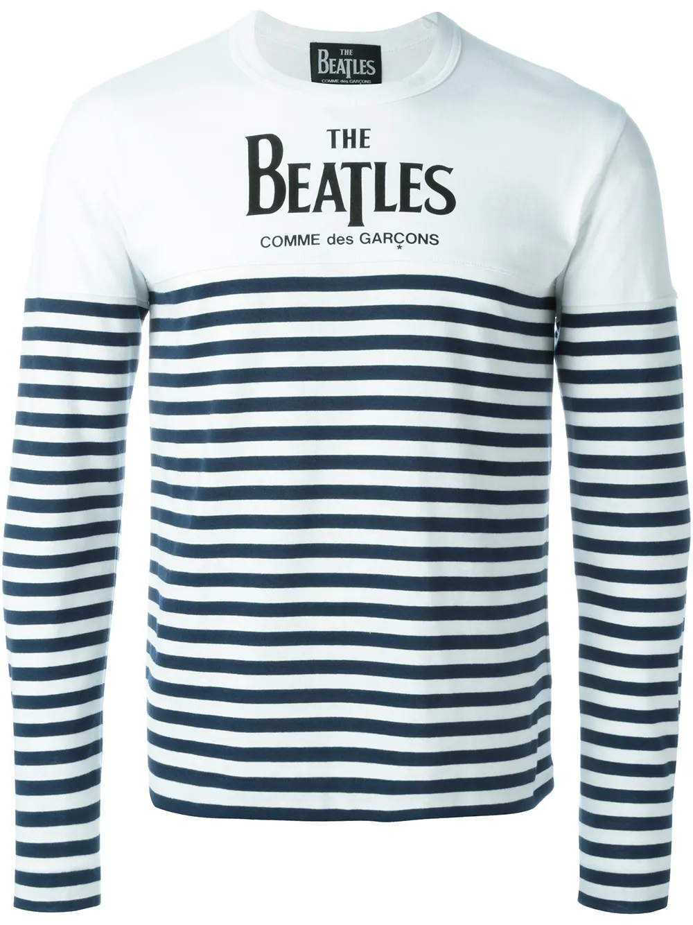 The Beatles X Comme Des Garçons striped longsleeved T-shirt | White | Image 1