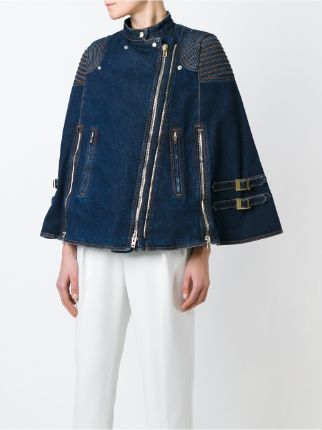 Givenchy Denim Cape Biker Jacket - Farfetch