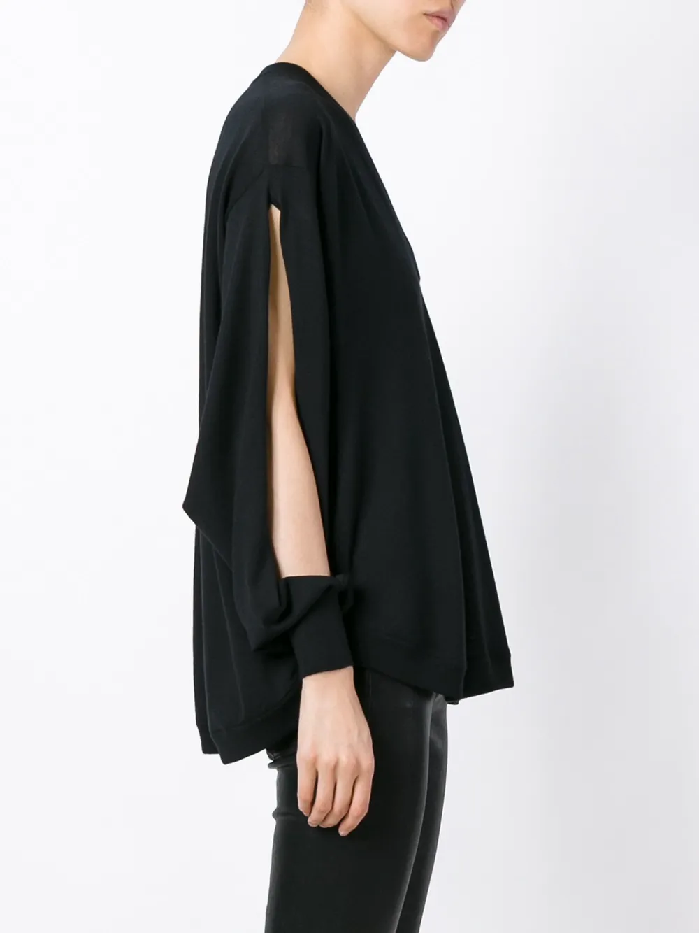 Givenchy slit sleeves sweater Zwart