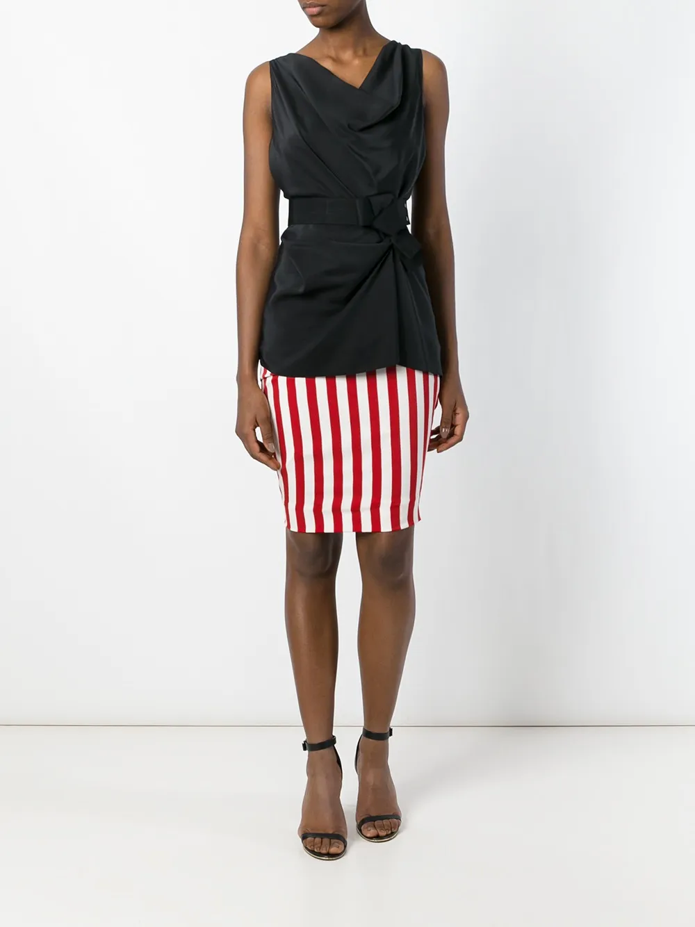Lanvin Gedrapeerde blouse met geknoopt detail Zwart