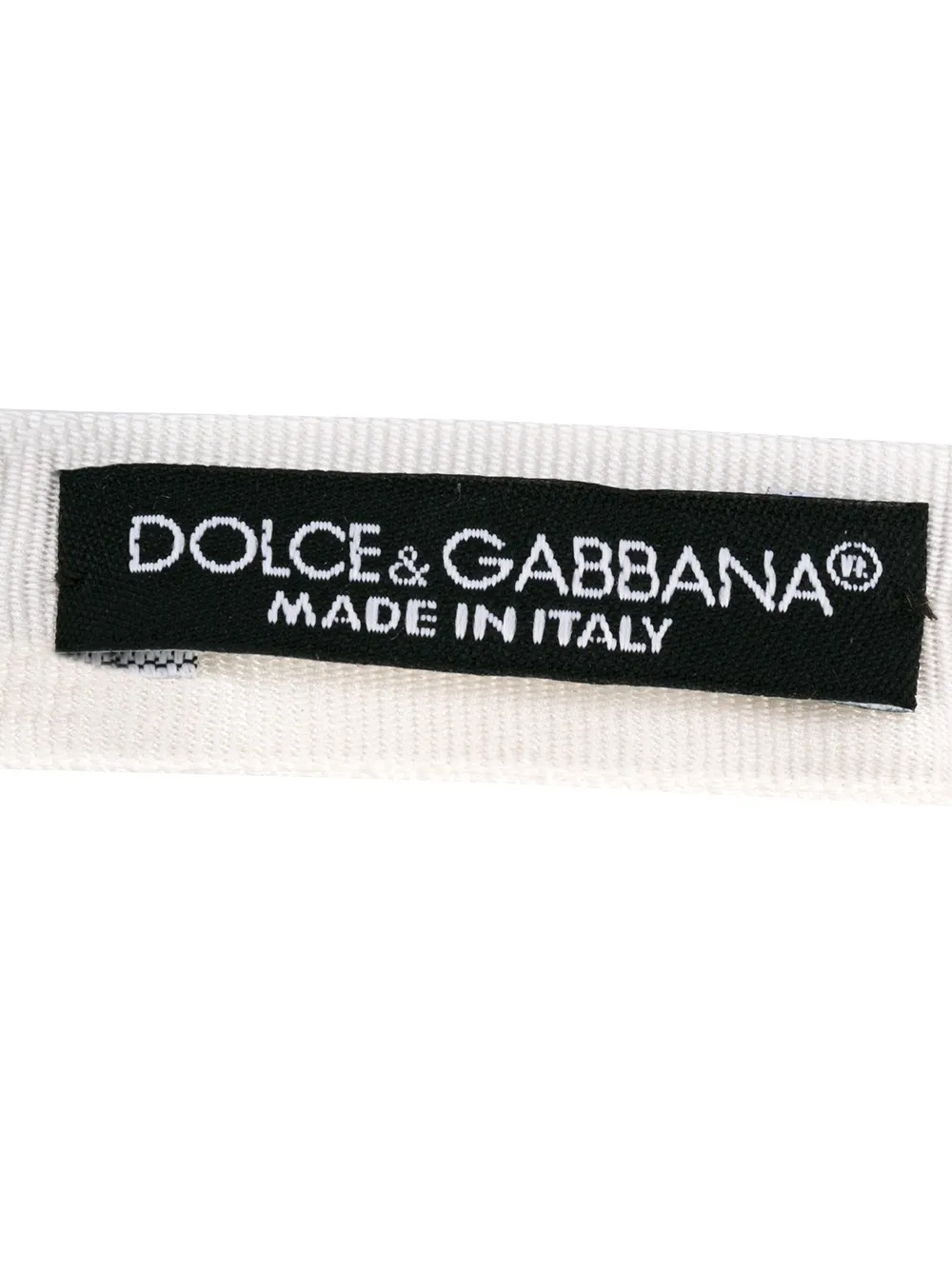 Dolce & Gabbana striped bow tie Wit