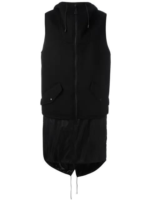 Givenchy sleeveless layered hoodie
