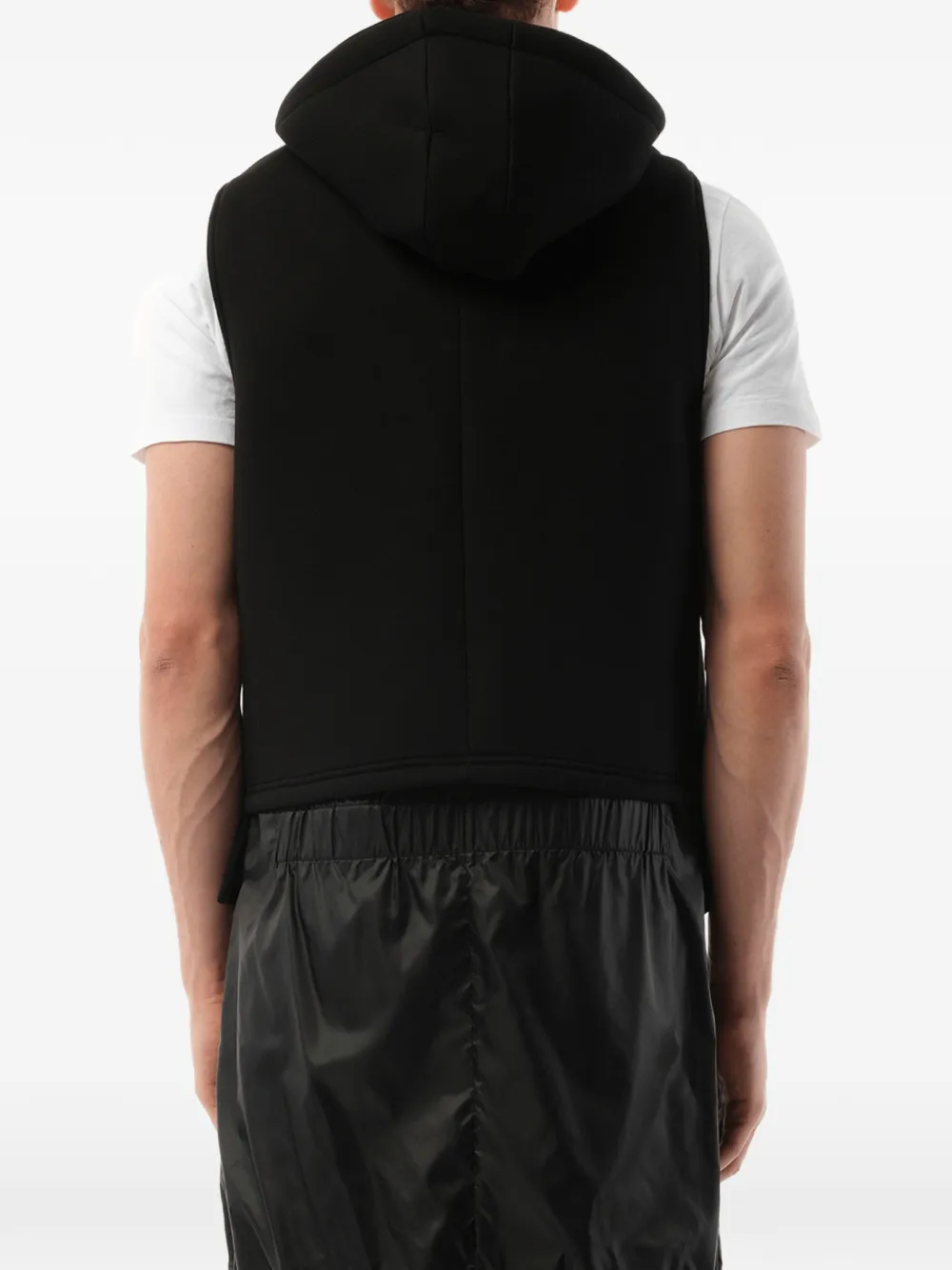 Givenchy sleeveless layered hoodie Zwart