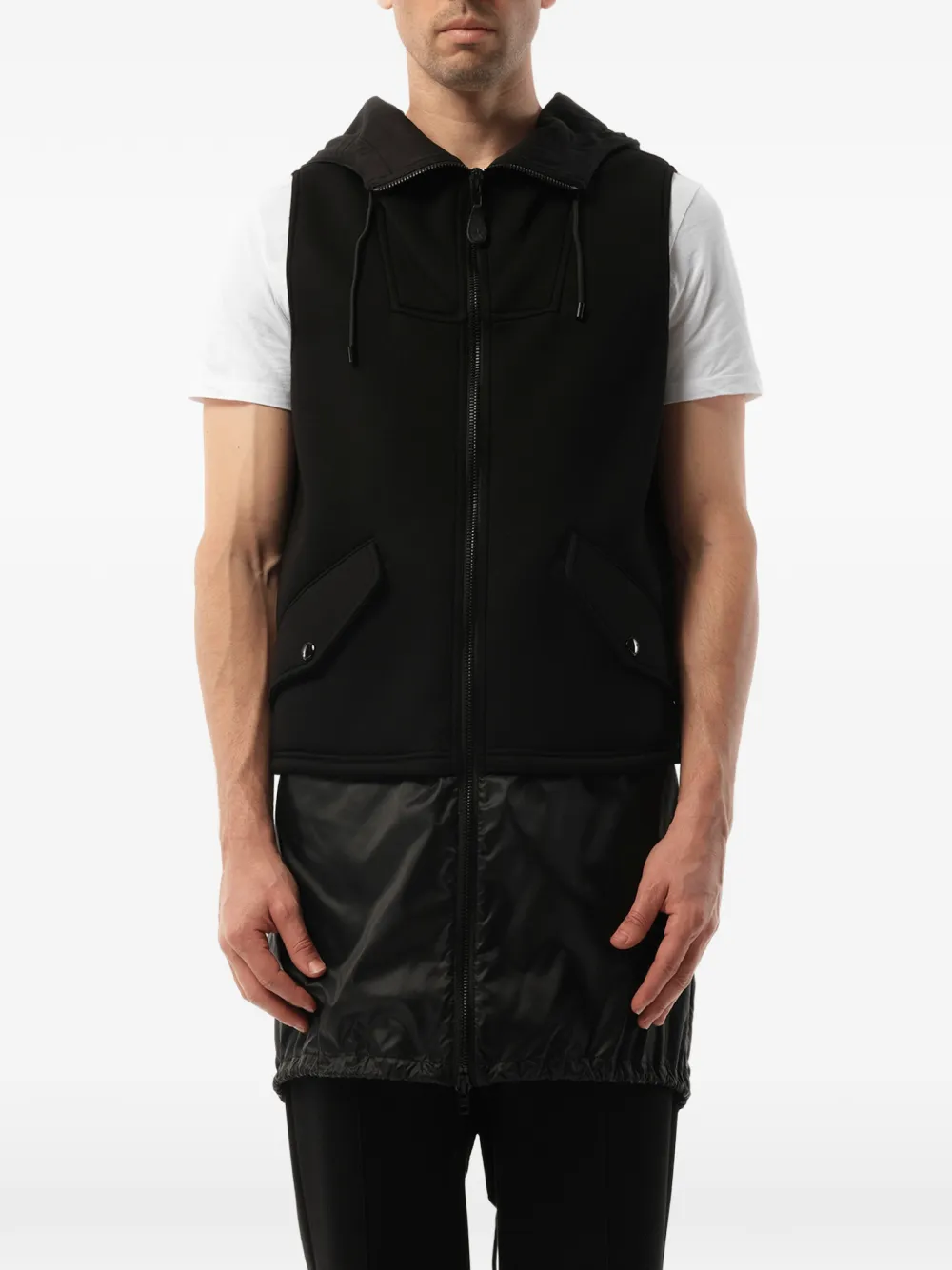 Givenchy sleeveless layered hoodie - Black