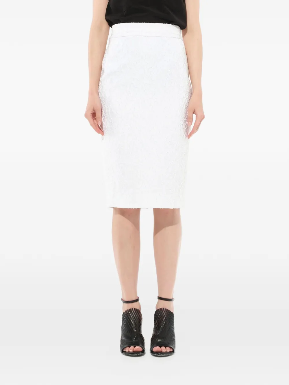 Givenchy cloqué pencil skirt - Bianco