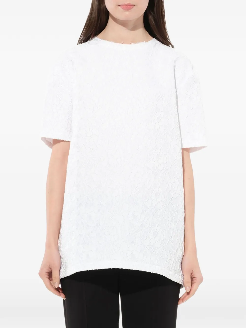 Givenchy cloqué oversized top - Bianco