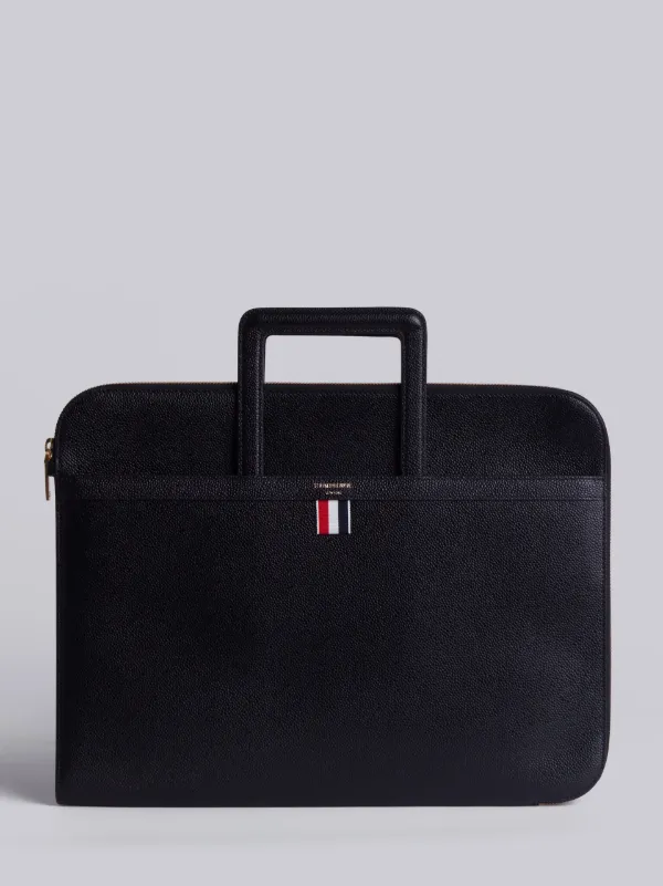 Leather Handle Portfolio In Smooth Calf