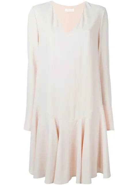 Chloé flared hem loose midi dress 