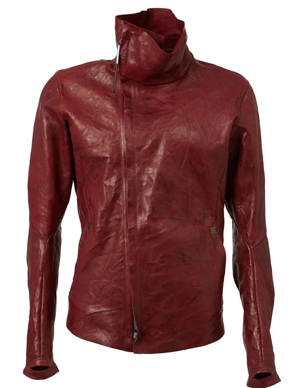 Isaac Sellam Experience Lederjacke mit Stehkragen - Rot