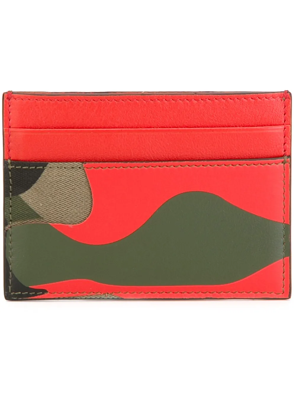 Valentino Garavani camouflage card holder 202 DEEP CORAL