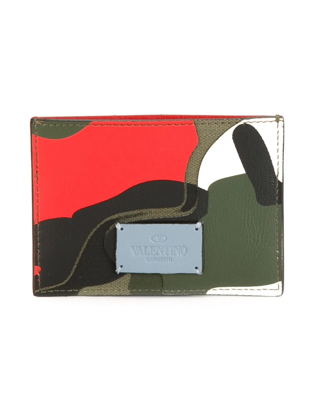Valentino Garavani camouflage card holder 202 DEEP CORAL
