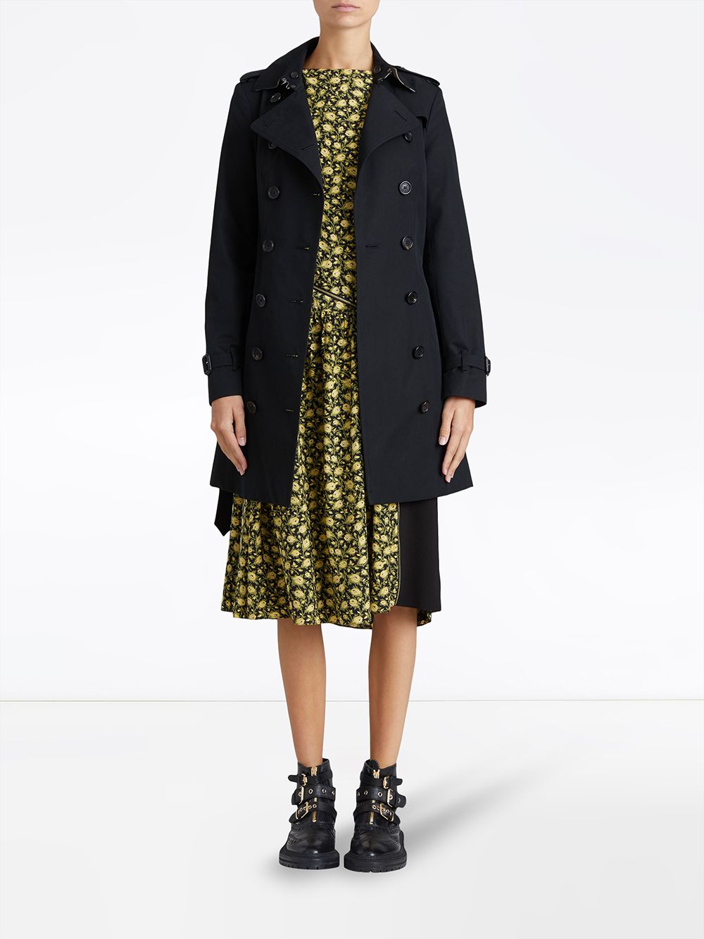 Burberry The Sandringham Mid-length Trench Coat - Zwart