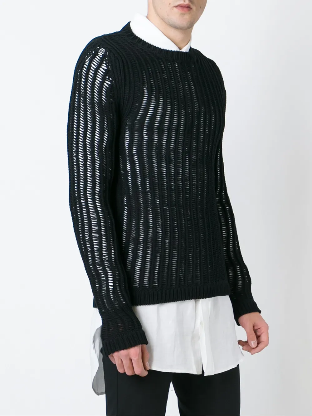Rick Owens crew neck jumper Zwart