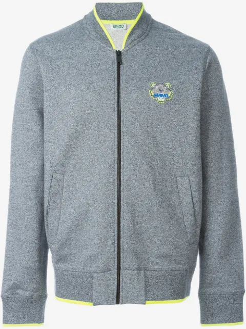 Kenzo tiger-motif zip-up cardigan