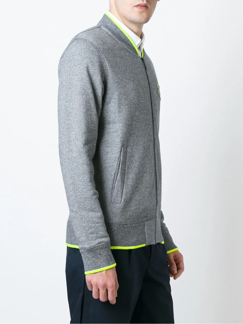 Kenzo Vest met tijgerpatroon en rits Grijs
