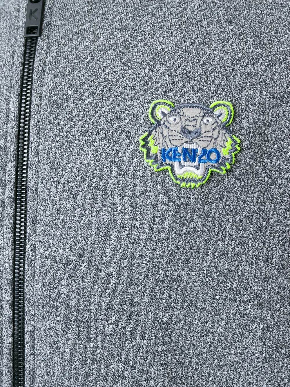 Kenzo Vest met tijgerpatroon en rits Grijs